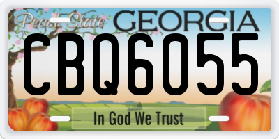 GA license plate CBQ6055