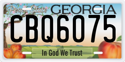 GA license plate CBQ6075