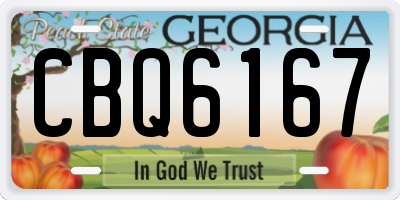GA license plate CBQ6167