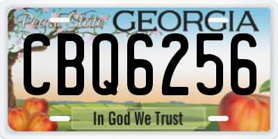 GA license plate CBQ6256