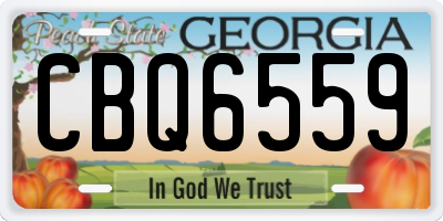 GA license plate CBQ6559