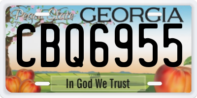 GA license plate CBQ6955
