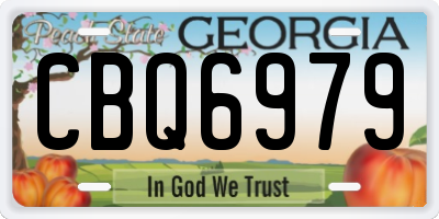 GA license plate CBQ6979