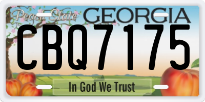 GA license plate CBQ7175