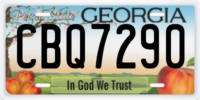 GA license plate CBQ7290