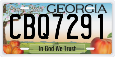 GA license plate CBQ7291