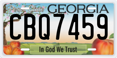 GA license plate CBQ7459