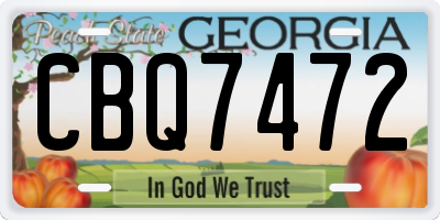 GA license plate CBQ7472