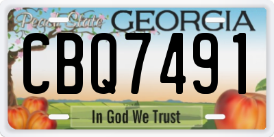 GA license plate CBQ7491