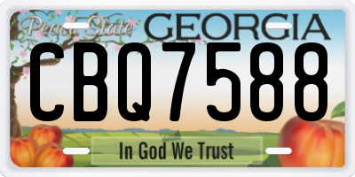 GA license plate CBQ7588