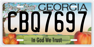 GA license plate CBQ7697