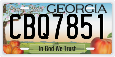 GA license plate CBQ7851