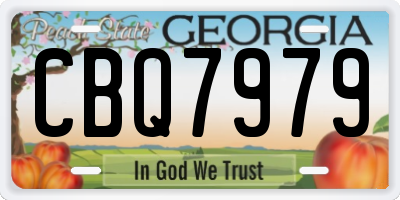 GA license plate CBQ7979