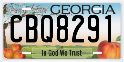 GA license plate CBQ8291