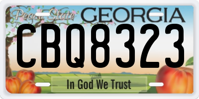 GA license plate CBQ8323