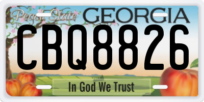 GA license plate CBQ8826