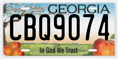 GA license plate CBQ9074