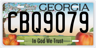 GA license plate CBQ9079