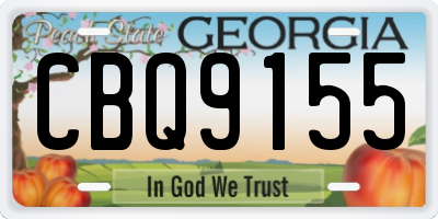 GA license plate CBQ9155