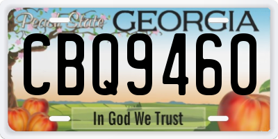 GA license plate CBQ9460