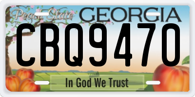 GA license plate CBQ9470