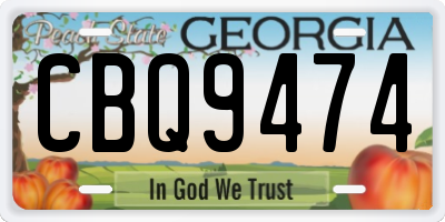 GA license plate CBQ9474