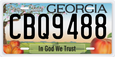 GA license plate CBQ9488