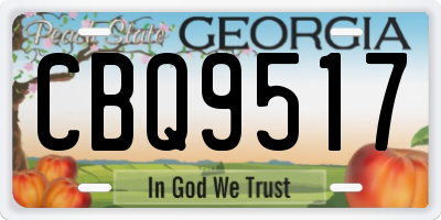 GA license plate CBQ9517