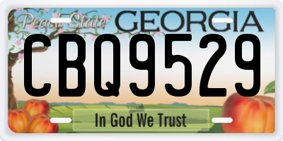 GA license plate CBQ9529