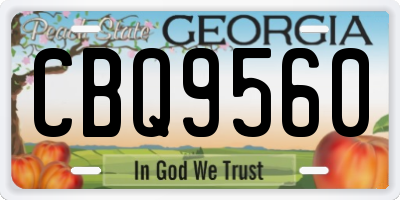 GA license plate CBQ9560