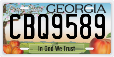 GA license plate CBQ9589