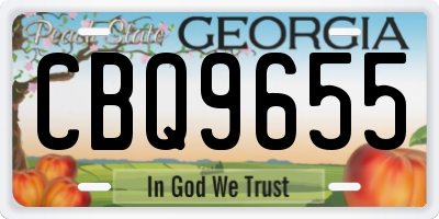 GA license plate CBQ9655