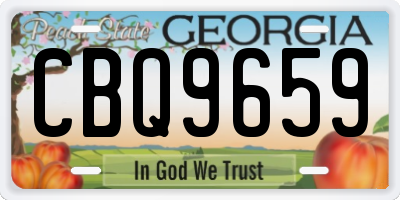 GA license plate CBQ9659