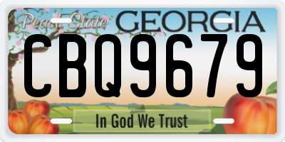 GA license plate CBQ9679