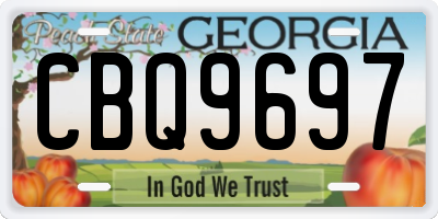 GA license plate CBQ9697