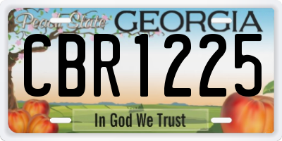 GA license plate CBR1225