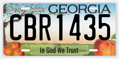 GA license plate CBR1435