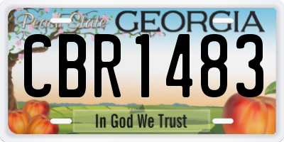 GA license plate CBR1483
