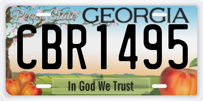 GA license plate CBR1495