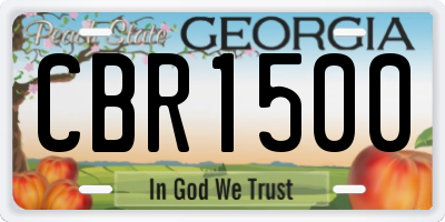 GA license plate CBR1500