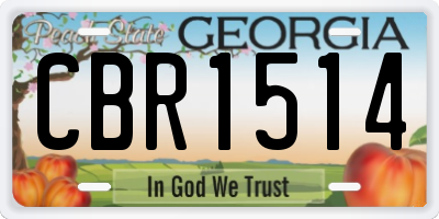 GA license plate CBR1514