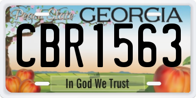 GA license plate CBR1563
