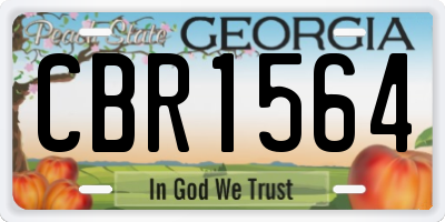 GA license plate CBR1564