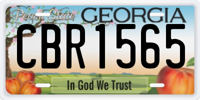 GA license plate CBR1565