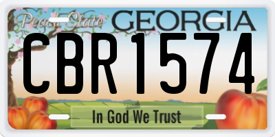 GA license plate CBR1574