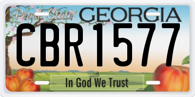 GA license plate CBR1577