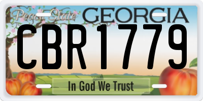 GA license plate CBR1779