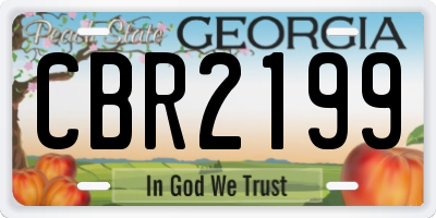 GA license plate CBR2199
