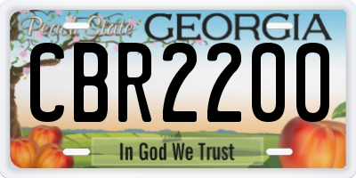 GA license plate CBR2200