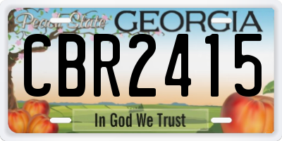 GA license plate CBR2415